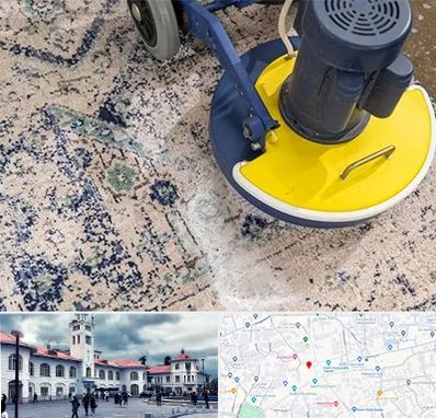 قالی شویی فرش دستباف در میدان شهرداری رشت 