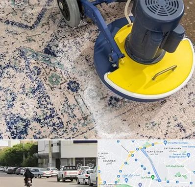 قالی شویی فرش دستباف در قدوسی شرقی شیراز