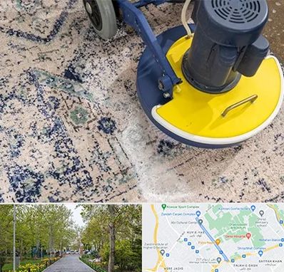 قالی شویی فرش دستباف در قدوسی غربی شیراز 