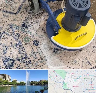 قالی شویی فرش دستباف در کوهسنگی مشهد 