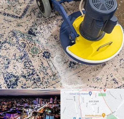 قالی شویی فرش دستباف در گلسار رشت 