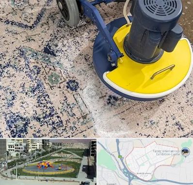 قالی شویی فرش دستباف در مرزداران تبریز