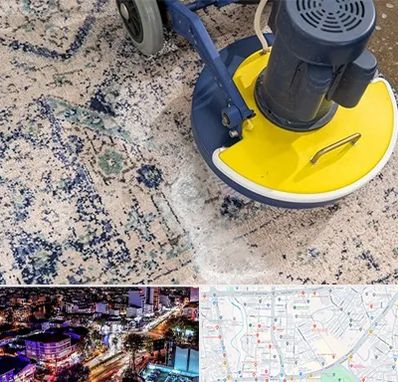 قالی شویی فرش دستباف در منظریه رشت 