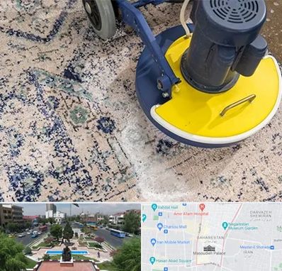 قالی شویی فرش دستباف در بهارستان 