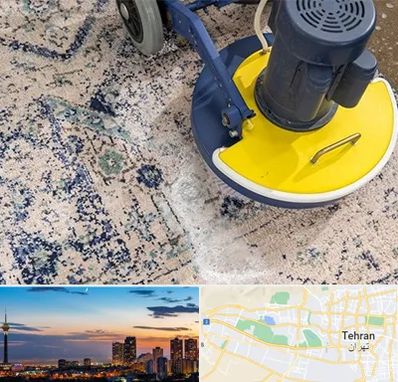 قالی شویی فرش دستباف در غرب تهران 