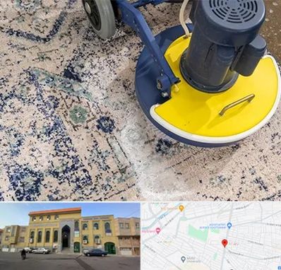 قالی شویی فرش دستباف در زنبیل آباد قم