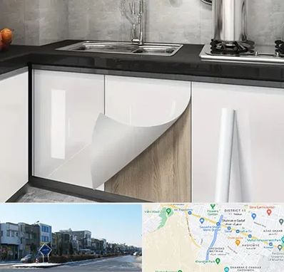 نصب برچسب کابینت در شریعتی مشهد 