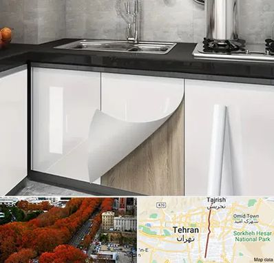 نصب برچسب کابینت در ولیعصر 