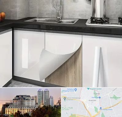 نصب برچسب کابینت در فرشته 