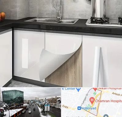 نصب برچسب کابینت در اقدسیه 