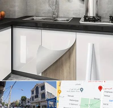 نصب برچسب کابینت در افسریه 