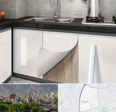 نصب برچسب کابینت در جمشیدیه