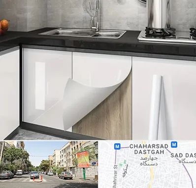 نصب برچسب کابینت در چهارصد دستگاه 