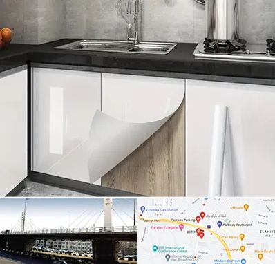 نصب برچسب کابینت در پارک وی 