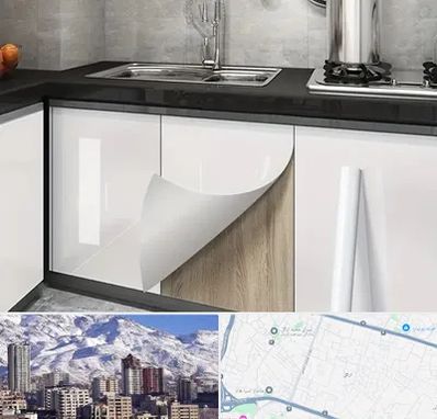 نصب برچسب کابینت در ازگل