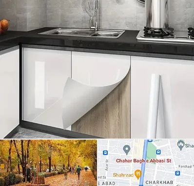 نصب برچسب کابینت در چهارباغ اصفهان 