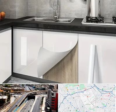 نصب برچسب کابینت در ستارخان شیراز 