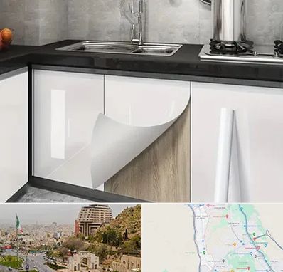 نصب برچسب کابینت در فرهنگ شهر شیراز 