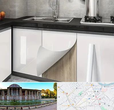 نصب برچسب کابینت در عفیف آباد شیراز 
