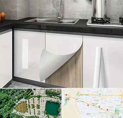 نصب برچسب کابینت در وکیل آباد مشهد 