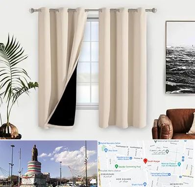 پرده فروشی در کارگر جنوبی 