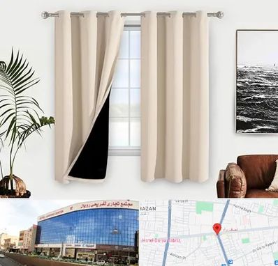 پرده فروشی در نصف راه تبریز