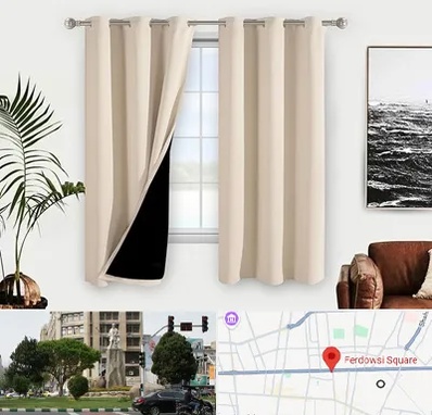 پرده فروشی در میدان فردوسی تهران