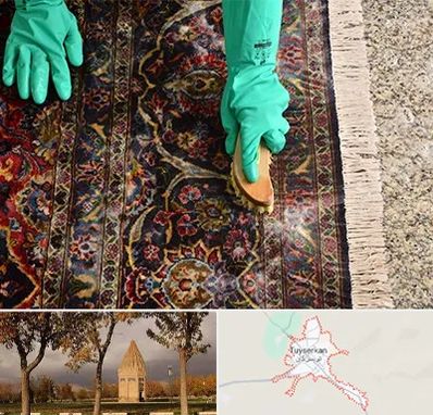 فرش شویی در تویسرکان