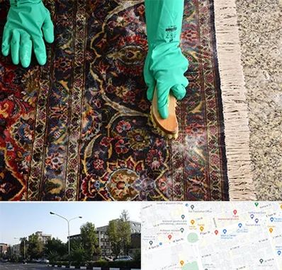 فرش شویی در میدان کاج 