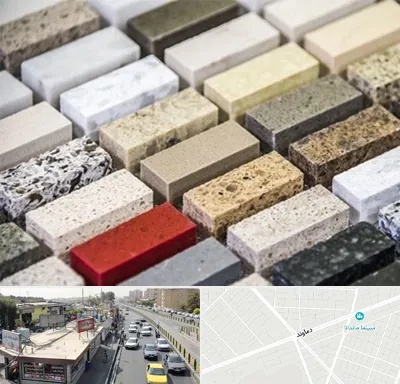 سنگ ساختمانی در خیابان دماوند