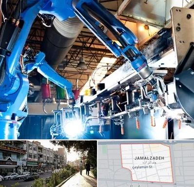 ماشین آلات صنعتی در خیابان جمالزاده