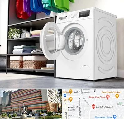 تعمیر ماشین لباسشویی بوش در سهروردی 