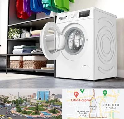 تعمیر ماشین لباسشویی بوش در ونک 