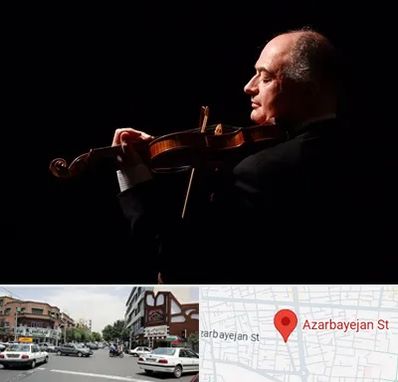 استاد ویولن در خیابان آذربایجان