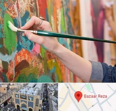 استاد نقاشی در بازار رضا مشهد