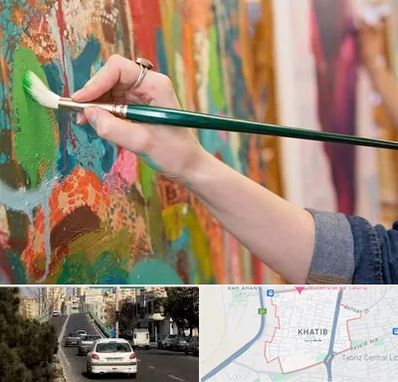 استاد نقاشی در خطیب تبریز