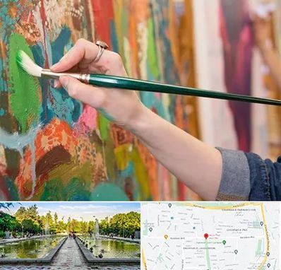 استاد نقاشی در سرسبز 