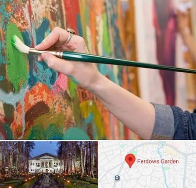 استاد نقاشی در باغ فردوس