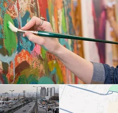 استاد نقاشی در بلوار ارتش