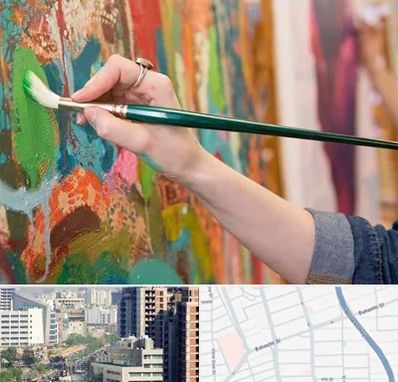 استاد نقاشی در خیابان بهشتی