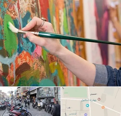 استاد نقاشی در چهارراه استانبول