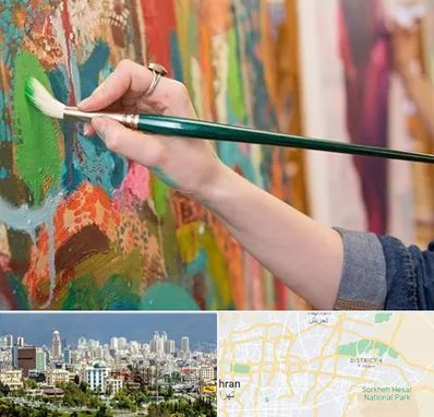 استاد نقاشی در شرق تهران 