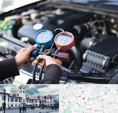 شارژ کولر خودرو در میدان شهرداری رشت 