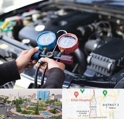 شارژ کولر خودرو در ونک 