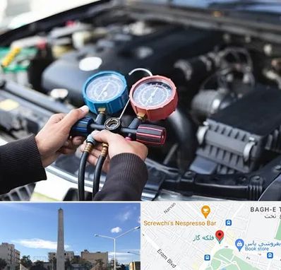 شارژ کولر خودرو در فلکه گاز شیراز 