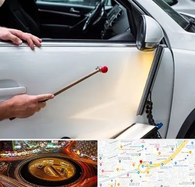 صافکاری بدون رنگ در میدان ولیعصر 