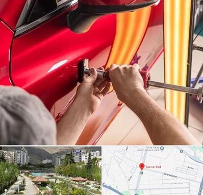 صافکاری با دستگاه مکش در بلوار تعاون