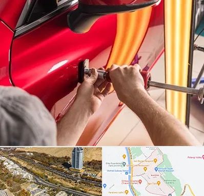 صافکاری با دستگاه مکش در خیابان نیایش شیراز 