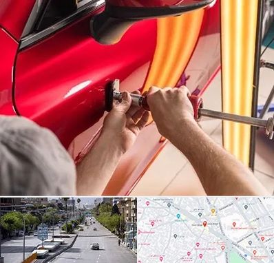 صافکاری با دستگاه مکش در خیابان زند شیراز 