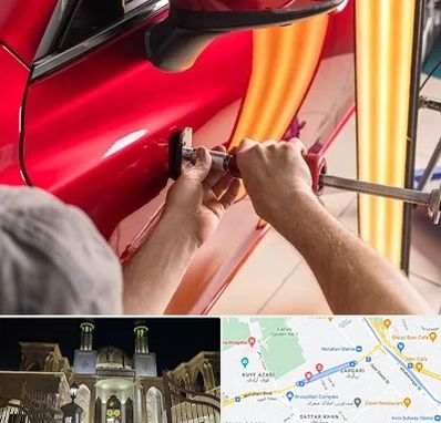 صافکاری با دستگاه مکش در زرگری شیراز 